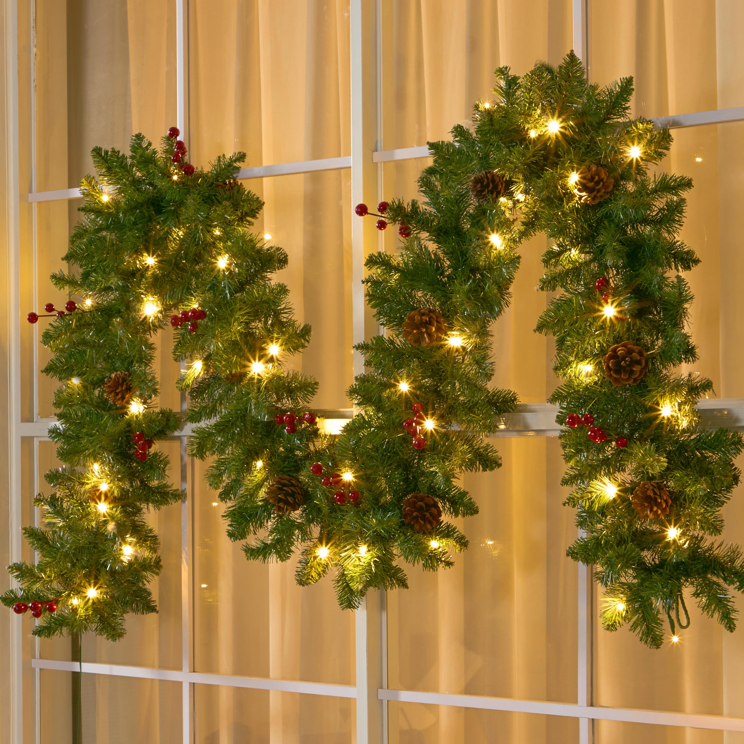 Jeu De 100 Lumières à DEL Sur Fil Argent, Blanc Chaud