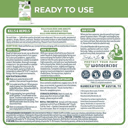 Miniatura 5 de Wondercide - Kit de inicio de repuesto de espray para pulgas, garrapatas y mosquitos - Alimentado por aceites esenciales naturales - Asesino de