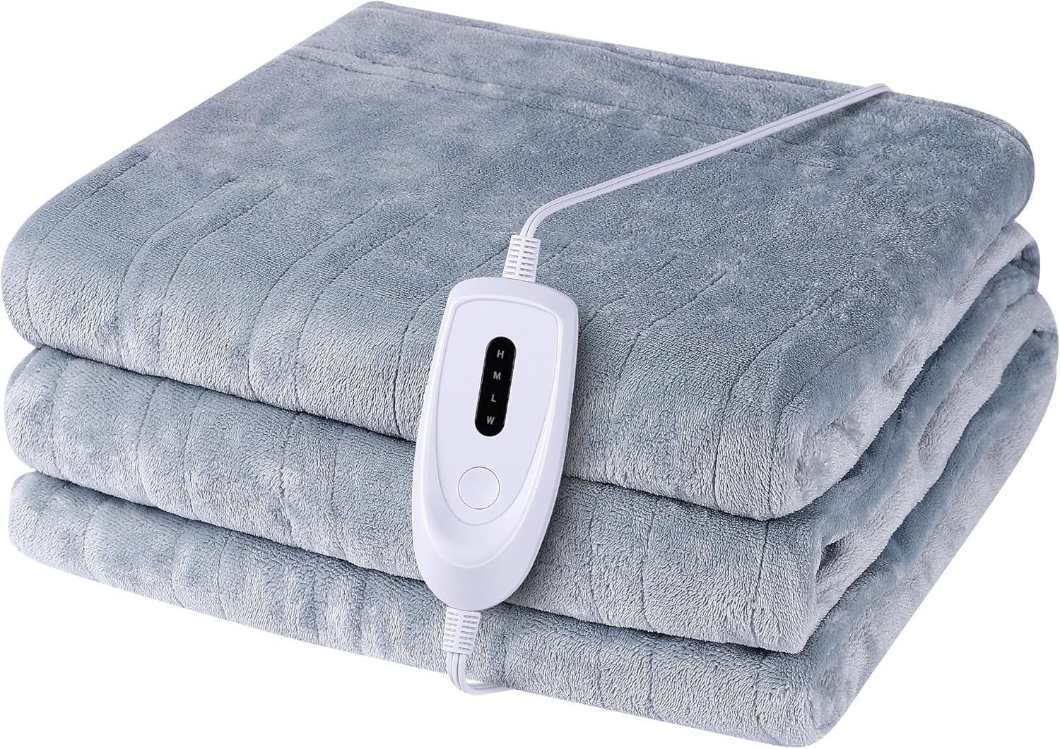 Electric Blanket Queen 84x72 inch Throw Blanket,SoftWarm Heated Throw with 10 Hours auto Timer & 4 Heat Settings for Bed, Sofa, Home Use - Machine Washable, Grey​