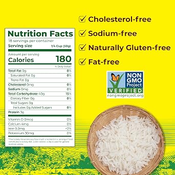 Golden Star Thai Hom Mali Jasmine Rice - Prime Grade White Rice, 2 lb