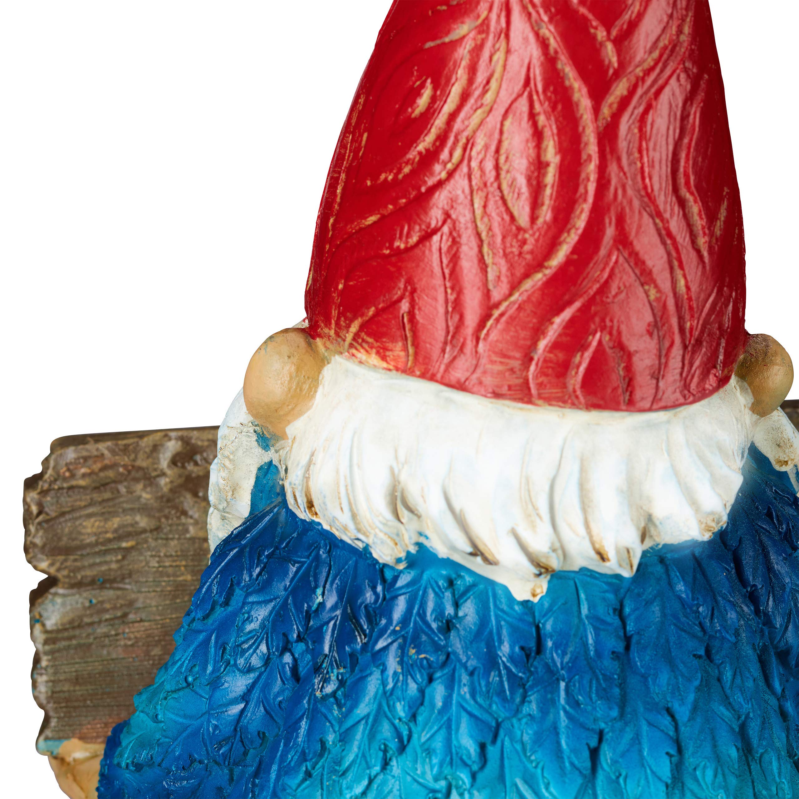 Relaxdays Gnomo de jardín «Welcome», Impermeable, Figura Decorativa, Diseño clásico, Multi-Color