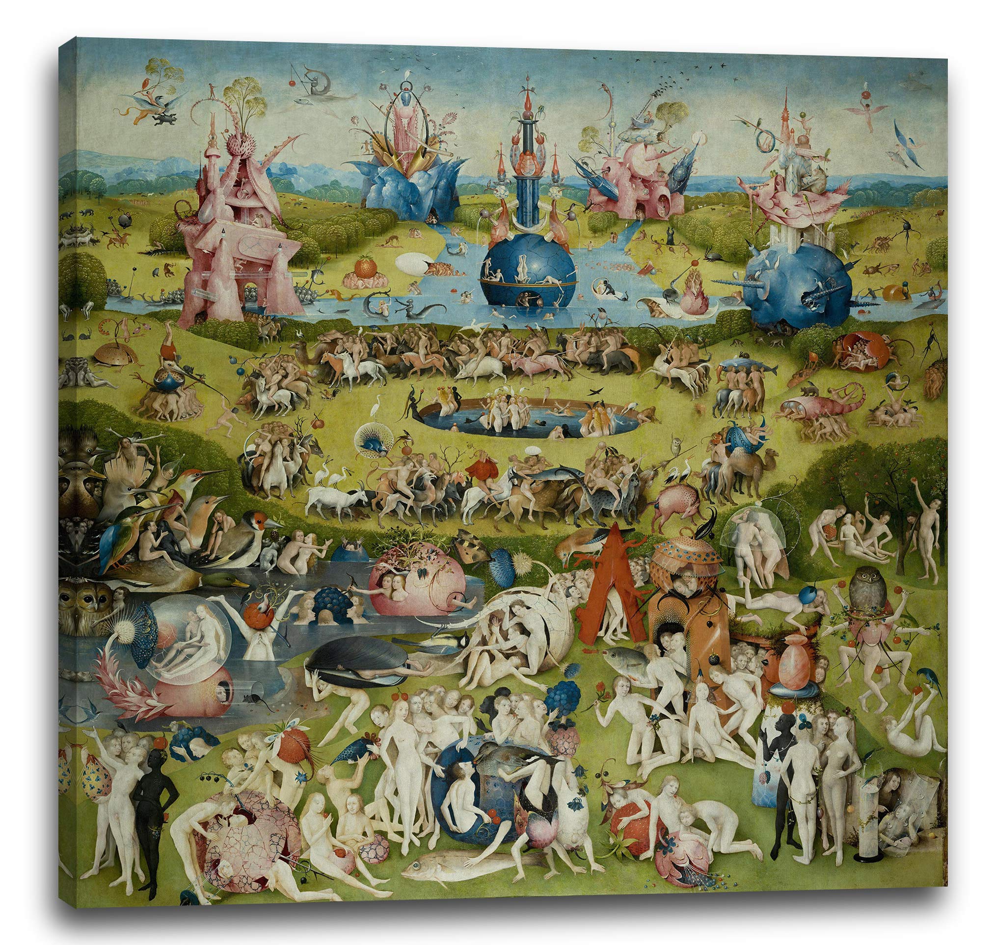 Impression sur toile Hieronymus Bosch tableau Jardin des délices décoration grand format