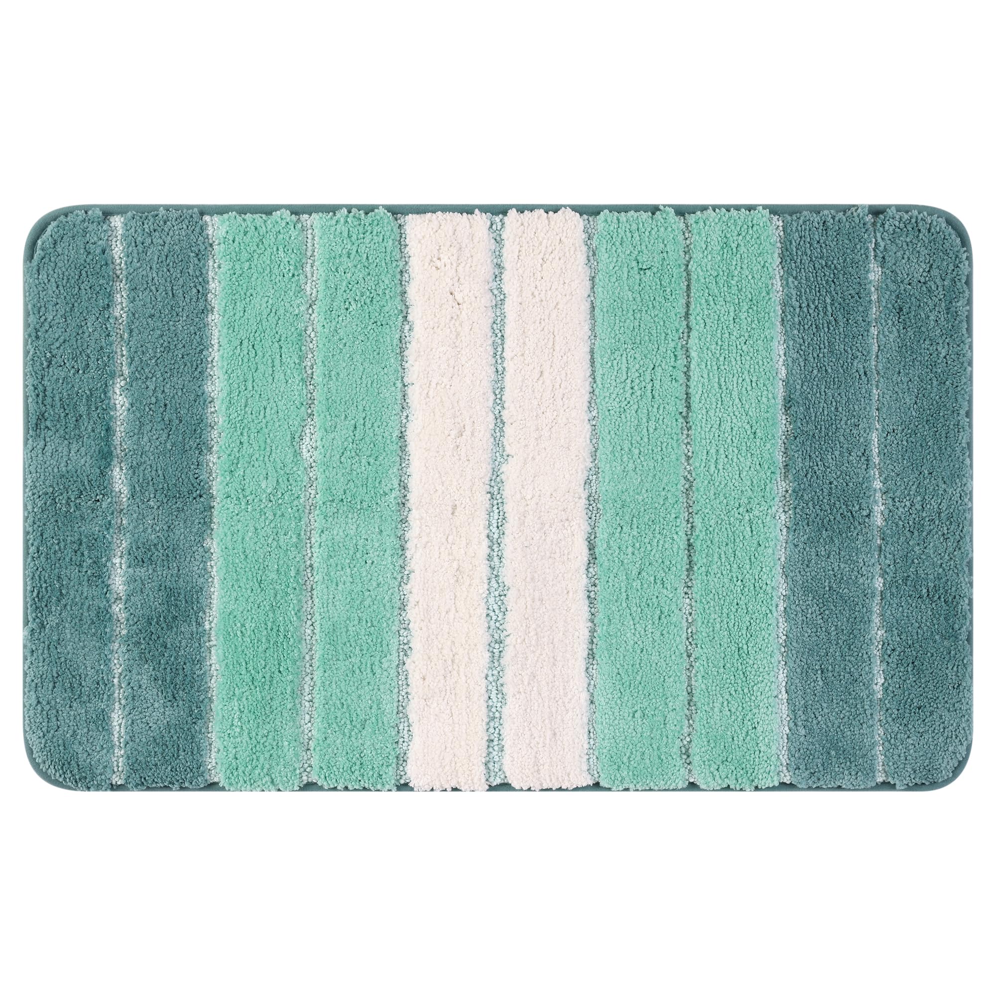 Tapis de salle de bain antidérapant vert 50x80 cm en microfibre