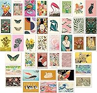 97Decor 40-Piece Eclectic Wall Art Prints - 4x6 Collage Kit for Teen Girls Bedroom, Colorful Maximalist Posters & Famous Artist Paintings