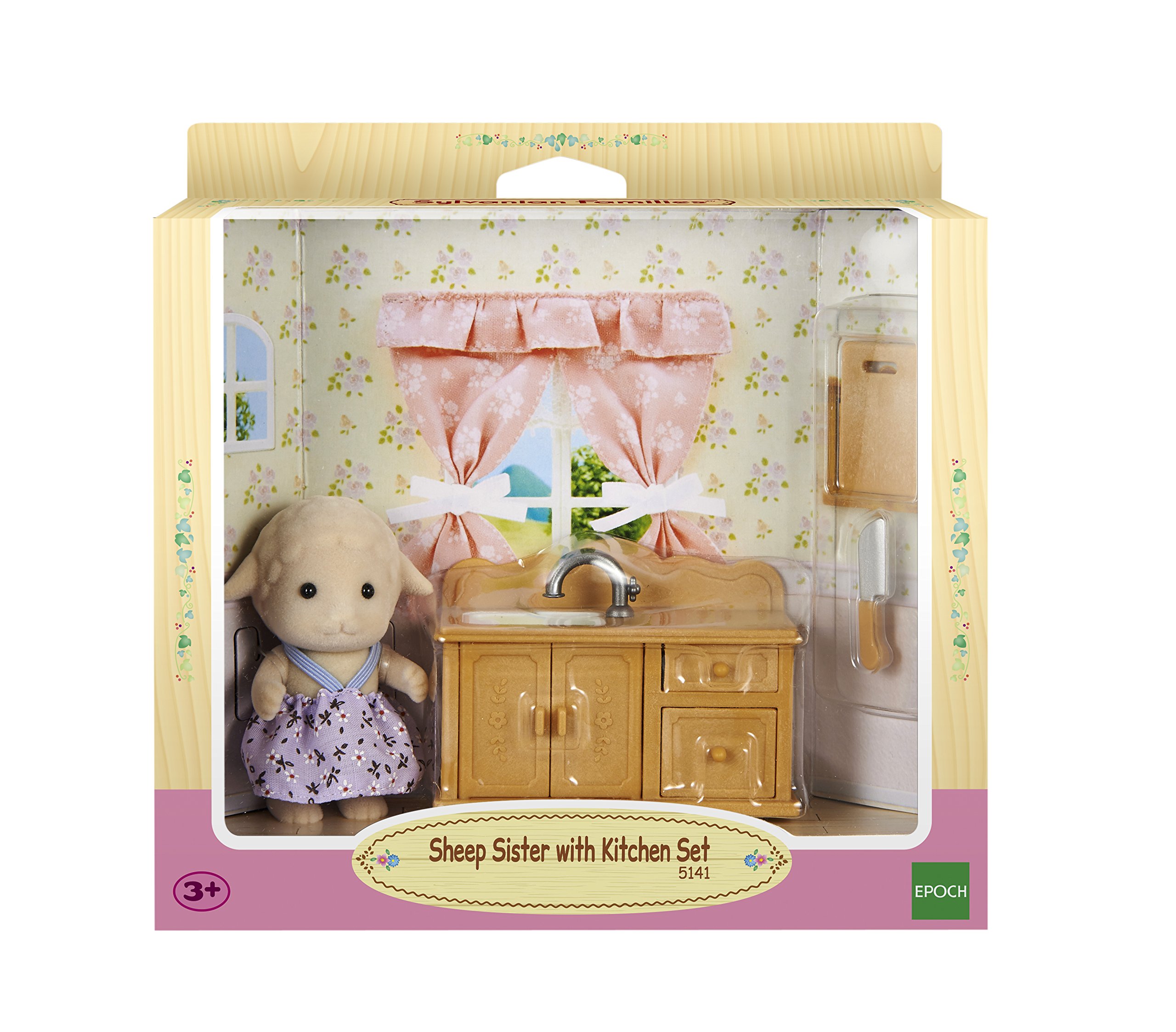 Sylvanian FamiliesSheep Sister with Kitchen Set, Multi-Colour, 5141