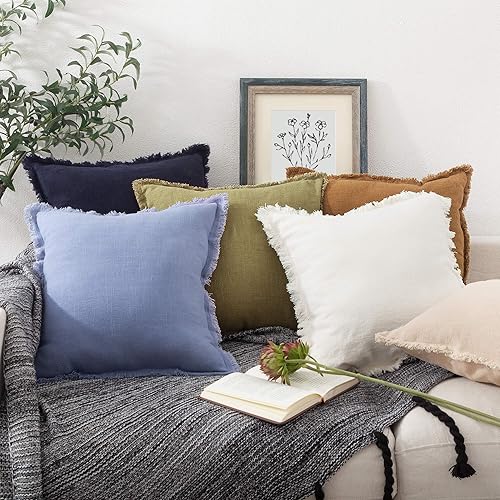 Miniatura 3 de ATLINIA Funda de Almohada Decorativa de Tiro - Funda de Almohada Lumbar de Lino de 12x20 Pulgadas Funda de Cojín Decorativo Estilo Granja Bohemio