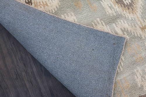 Miniatura 9 de Marchesa - Alfombras y alfombras de lana 100% hechas a mano, estilo oriental tradicional gris (9 x 12)