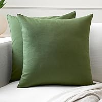 Vista 75 de Encasa XO Juego de 4 fundas de almohada de 24 x 24 pulgadas Sin relleno Fundas de almohada de algodón para sala de estar, cama, sofá, sofá