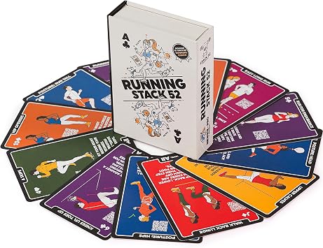 Stack 52 Running Drill, Exercise, and Workout Cards | Designed by Certified Coach. Video Instruction Included. Beginner to Advanced. Run Faster and Further with Less Effort.