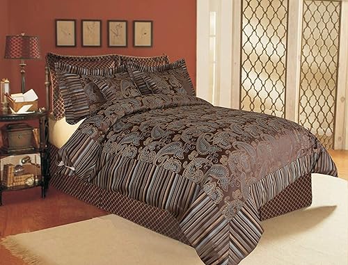 Tache felpilla de 6piezas Winter Frost Floral Comforter Set, felpilla+F199G228, King