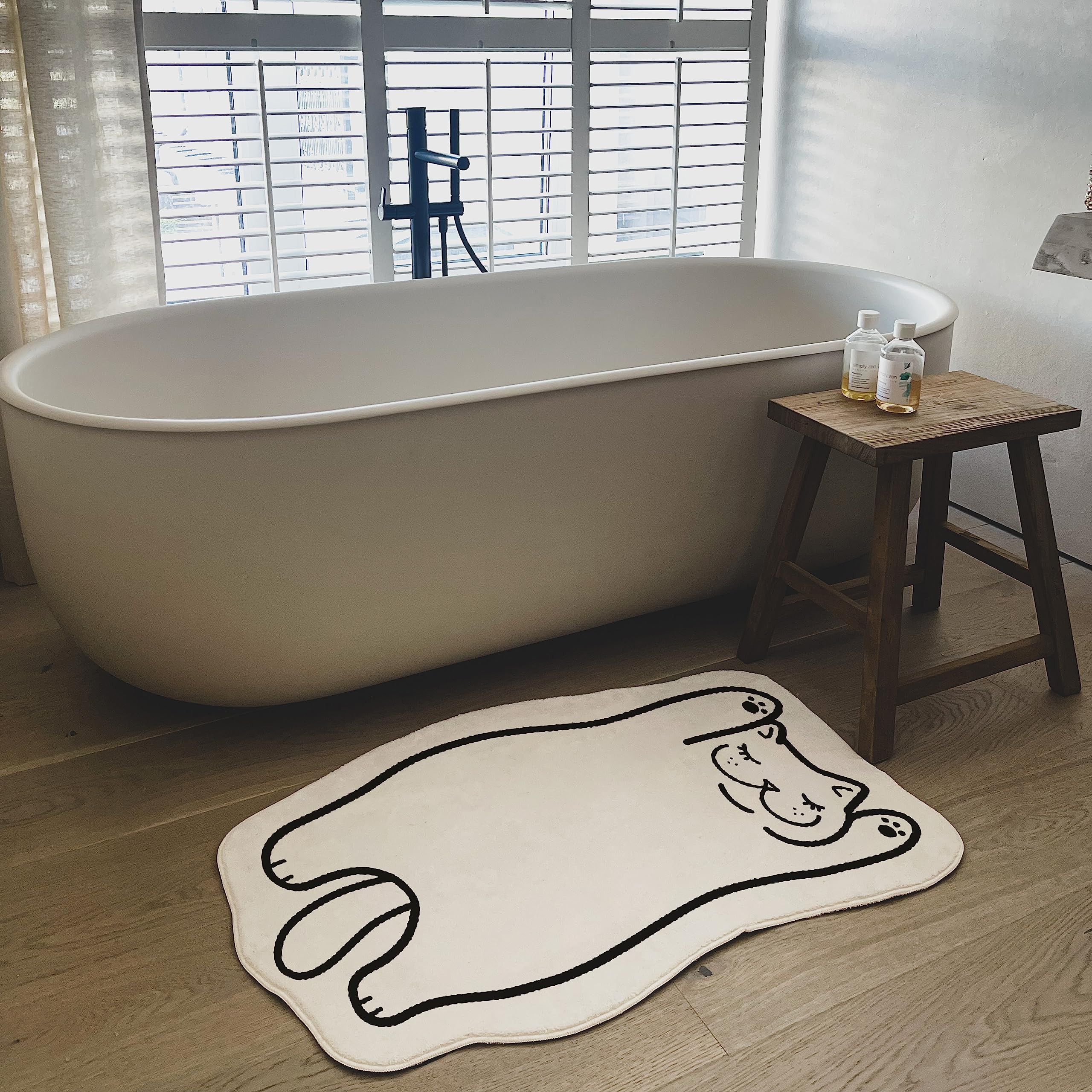 KATOL Super Absorbent Cat Bathroom Floor Mat,Non-Slip Extra Soft ...