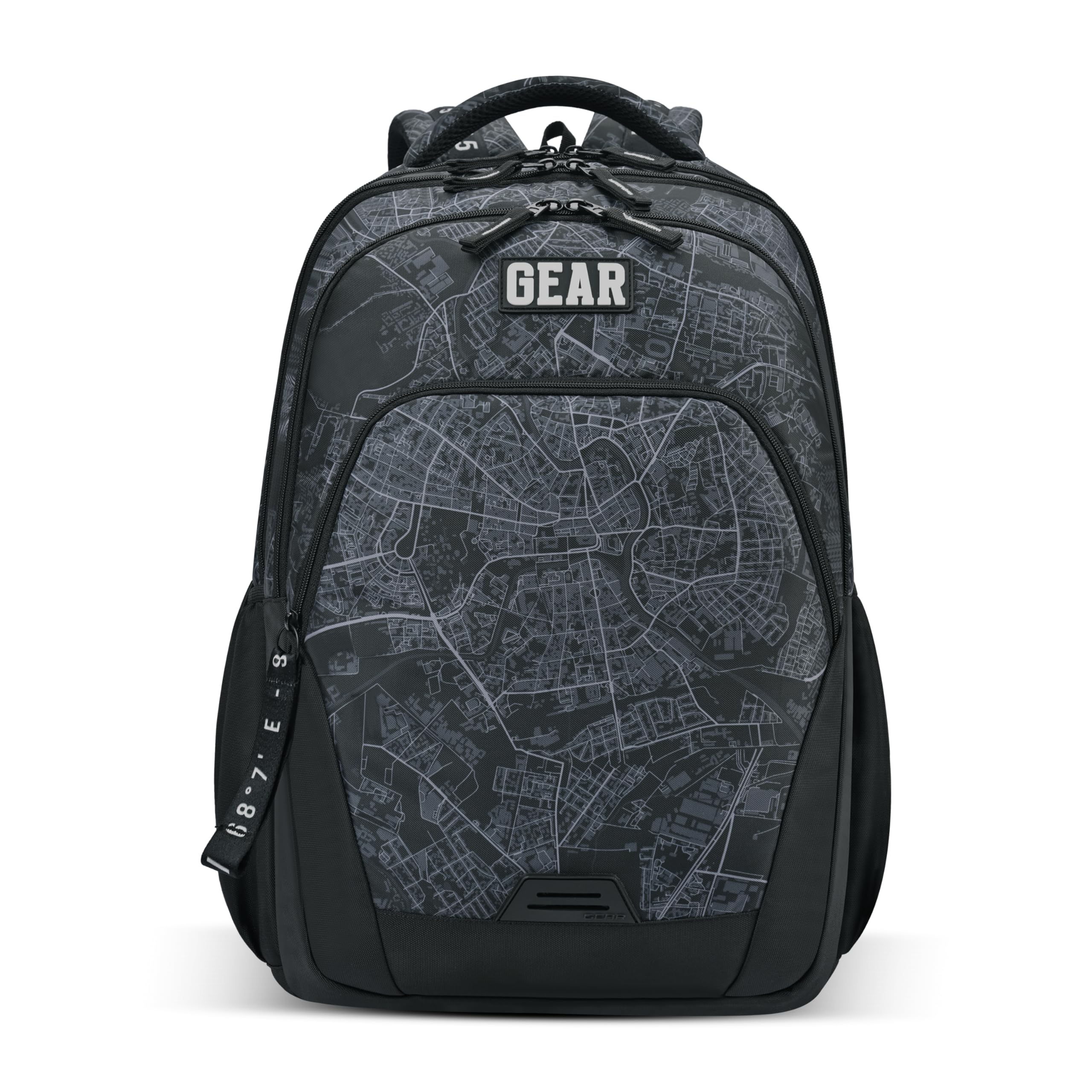 Gear Cityscape 19"/40L Large Water Resistant School Bag | Casual Backpack | Daypack | Travel Backpack | Kids Bag for Boys/Girls (Black - Black)
