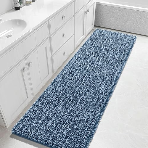 Miniatura 108 de Yimobra Alfombras de baño grandes antideslizantes lavables de 36 x 24 pulgadas, tapete de baño de chenilla ultra suave y absorbente, alfombra de