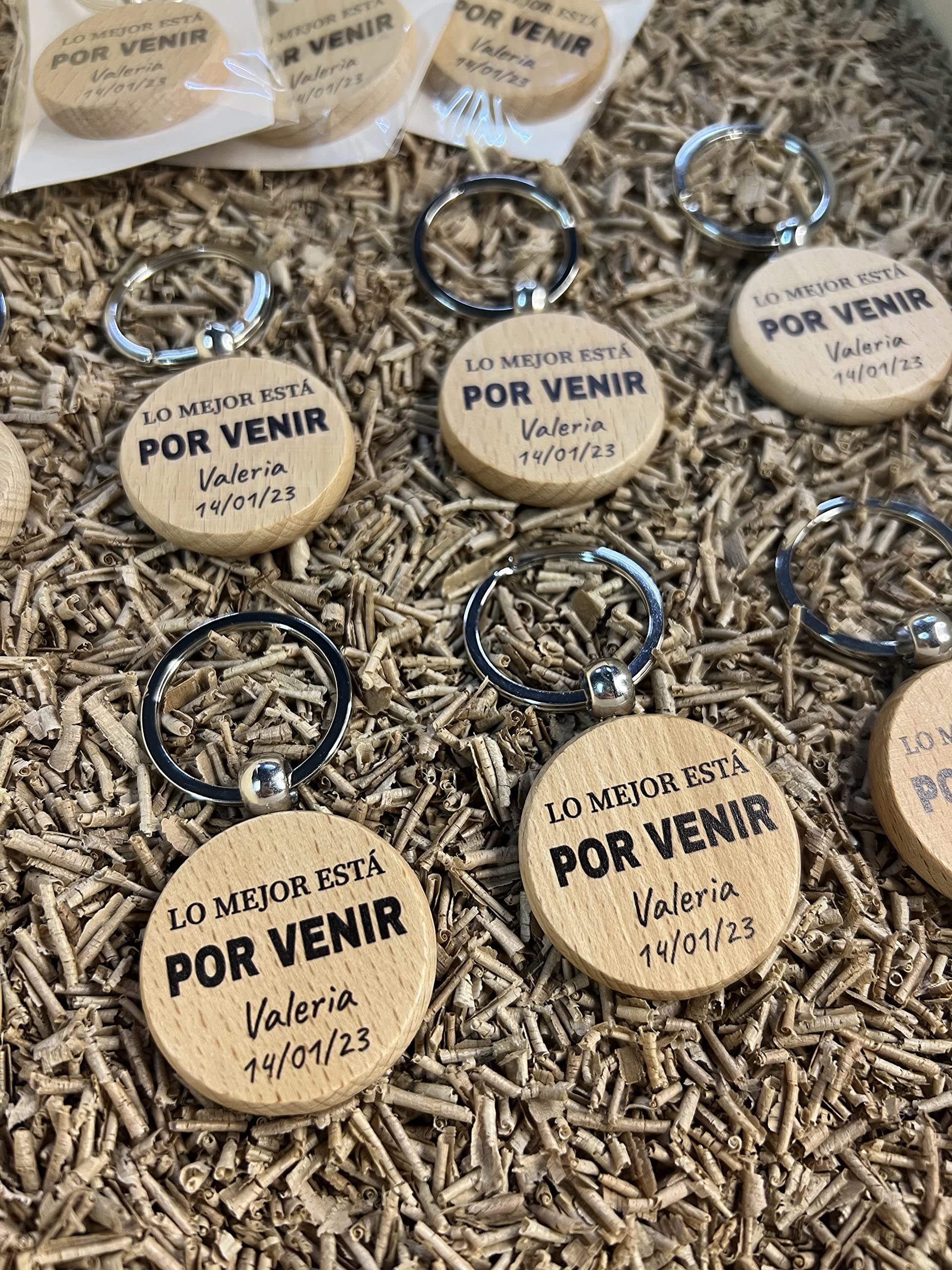 Uvimark - Llaveros de Madera Personalizados - Llaveros Originales - Regalos de Empresa - Detalles de Boda - Comunión - Bautizo
