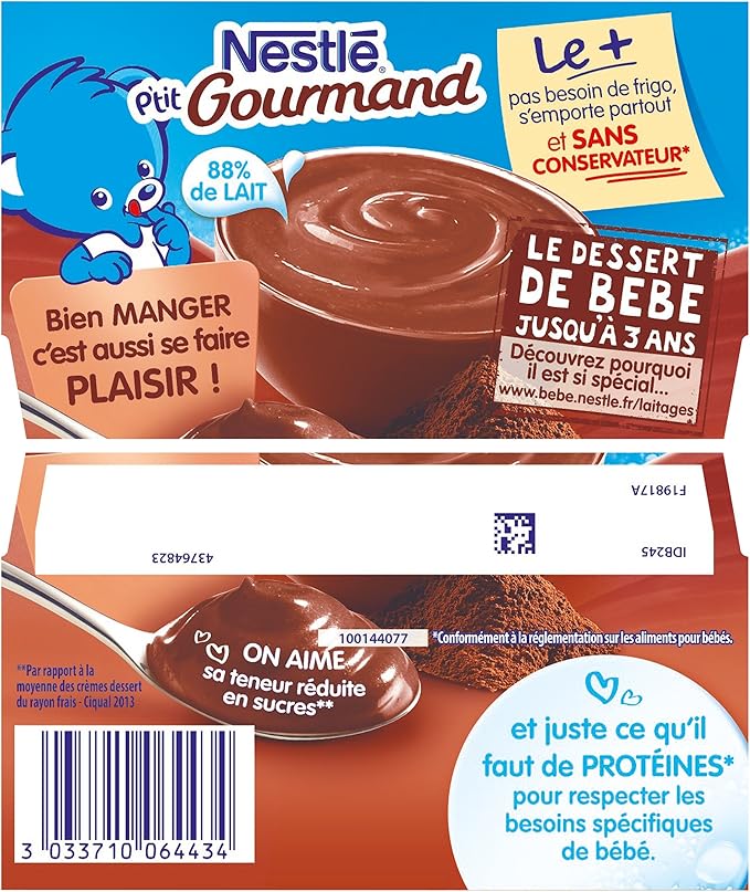 Nestle P Tit Gourmand Cacao 4 X 100g Des 8 Mois Amazon Fr Epicerie