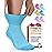 Pembrook Ankle Diabetic Socks for Women & Men | 6 Pairs | Wide Non Binding Socks Quarter Length | Edema Neuropathy Socks