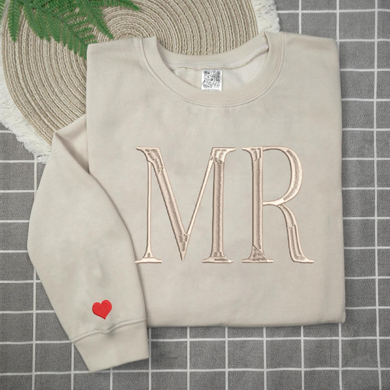 Custom Embroidered Matching Couple Sweatshirt Mrs and Mr Sweatshirt for Women Gift Christmas Valentine Day 1256 - Image 3