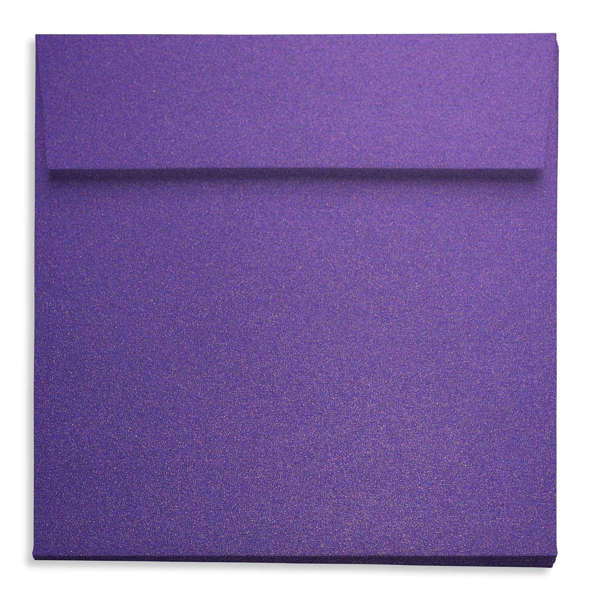 Violette Purple Square Envelopes - 6 1/2 x 6 1/2 Curious Metallics 80T, 25 Pack