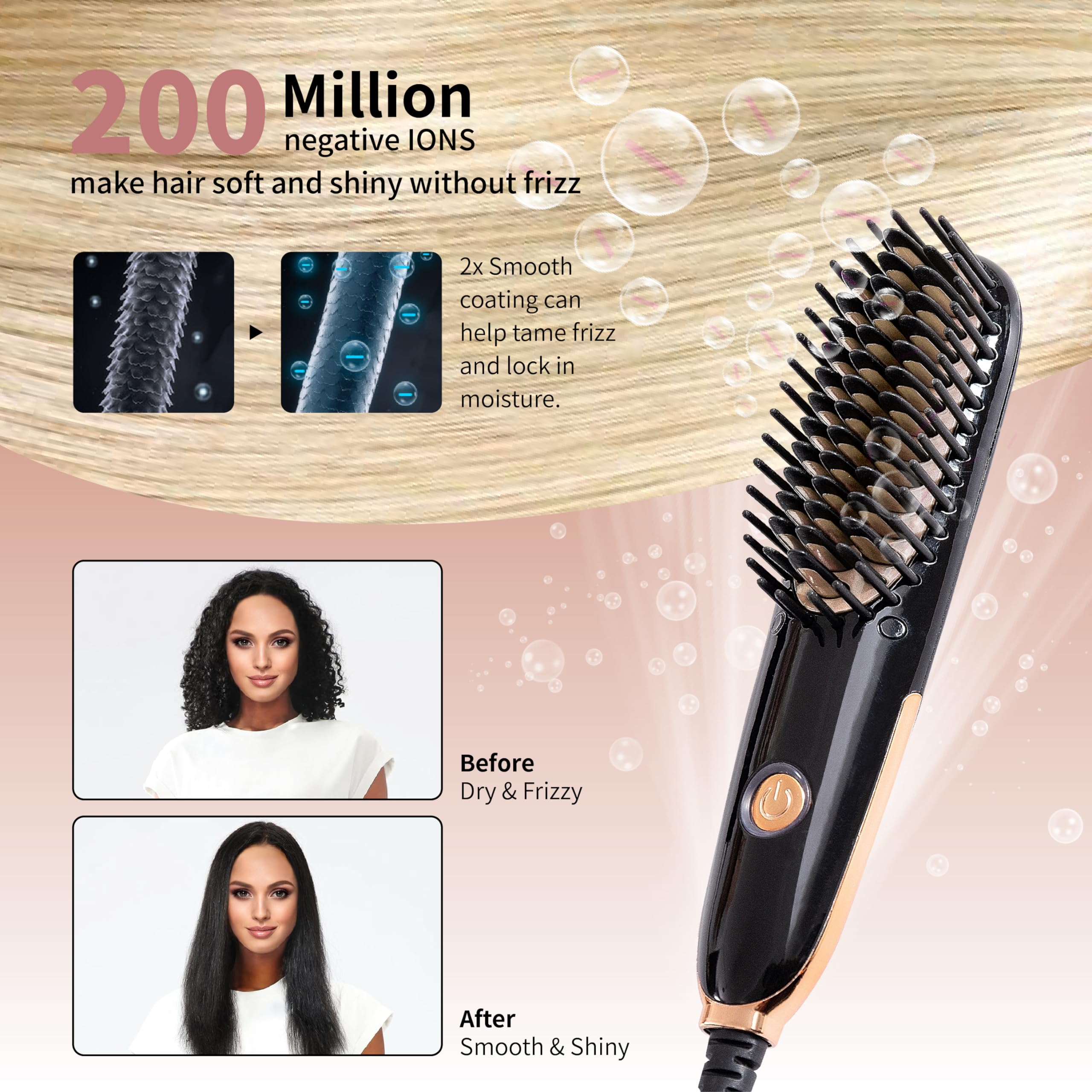 ＭINI ＨAIR STYLINＧ ＨOTBRUSＨ＊ダフニnano Amazon.com : Doortian Mini Hair Straightening Iron with Built-in