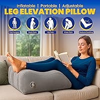 Vista 2 de Inflatable Leg Elevation Wedge Pillow for Sleeping, Post Surgery Recovery, Swelling Relief, Blood Circulation Foot Rest Cushion, Injury Leg Support