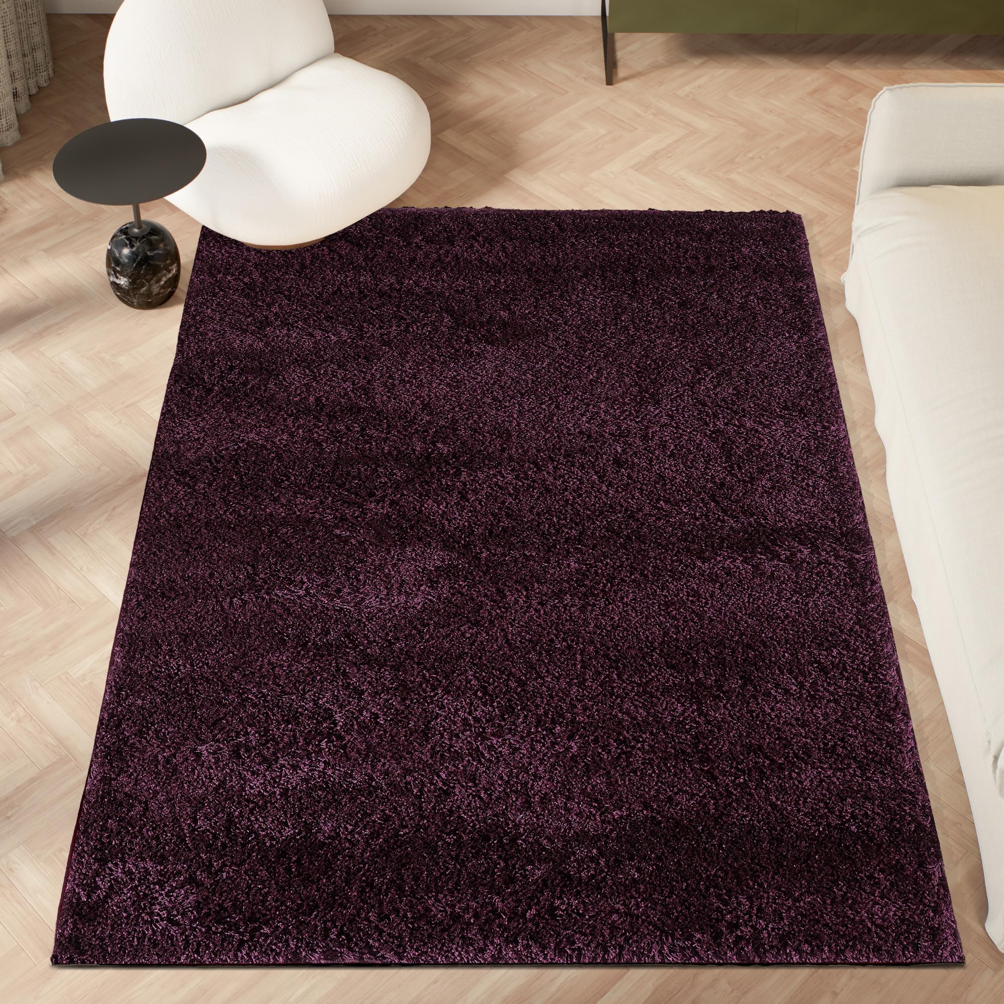homeart Area Rug - Super Soft Shaggy Rugs For The Living Rooms, Bedrooms And Kitchen - Modern, Easy To Clean Carpet - 60x110 cm, Lavender Purple
