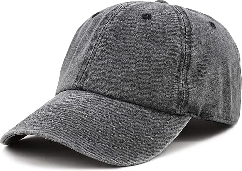 The Hat Depot 100% algodón pigmento teñido de perfil bajo sombrero de papá seis panel casquillo