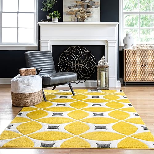 nuLOOM Gabriela Contemporary Trellis Area Rug, 8x10, Sunflower