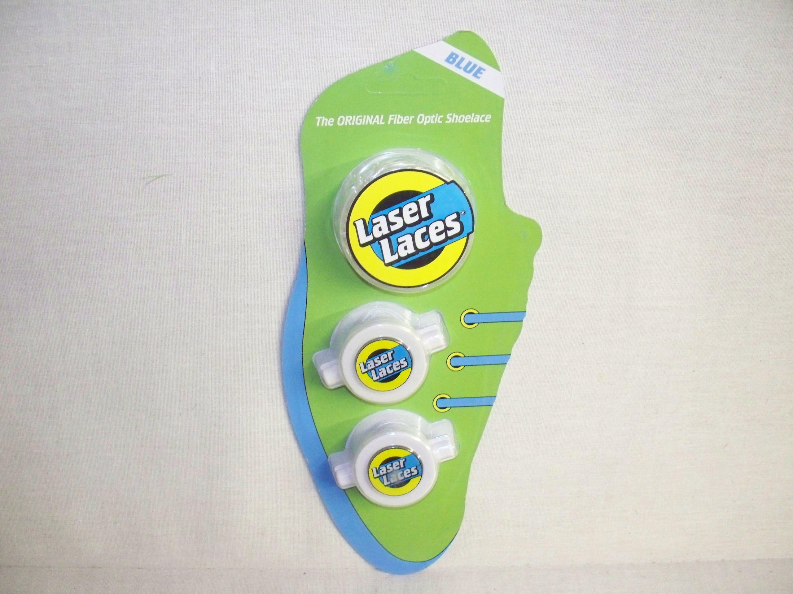 Laser Laces Blue Fiber Optic Shoelaces