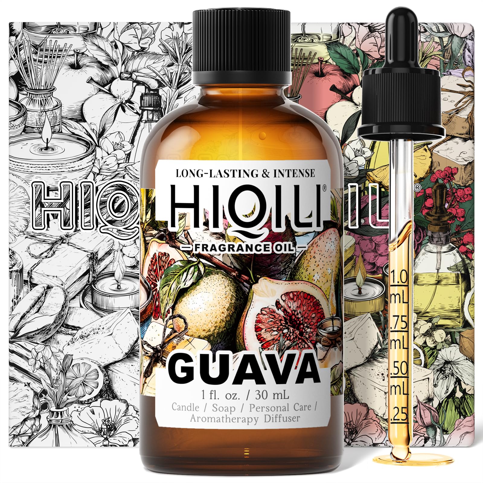 HIQILI Guava Fragrance Oil for Diffuser, Soap &amp; Candle Making - 1 Fl Oz