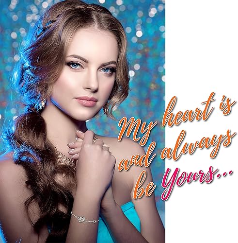 Miniatura 3 de ELEGANZIA Pulsera de corazón de plata esterlina para mujer, circonita cúbica, dije de amor, eternidad, joyería, aniversario, cumpleaños, San