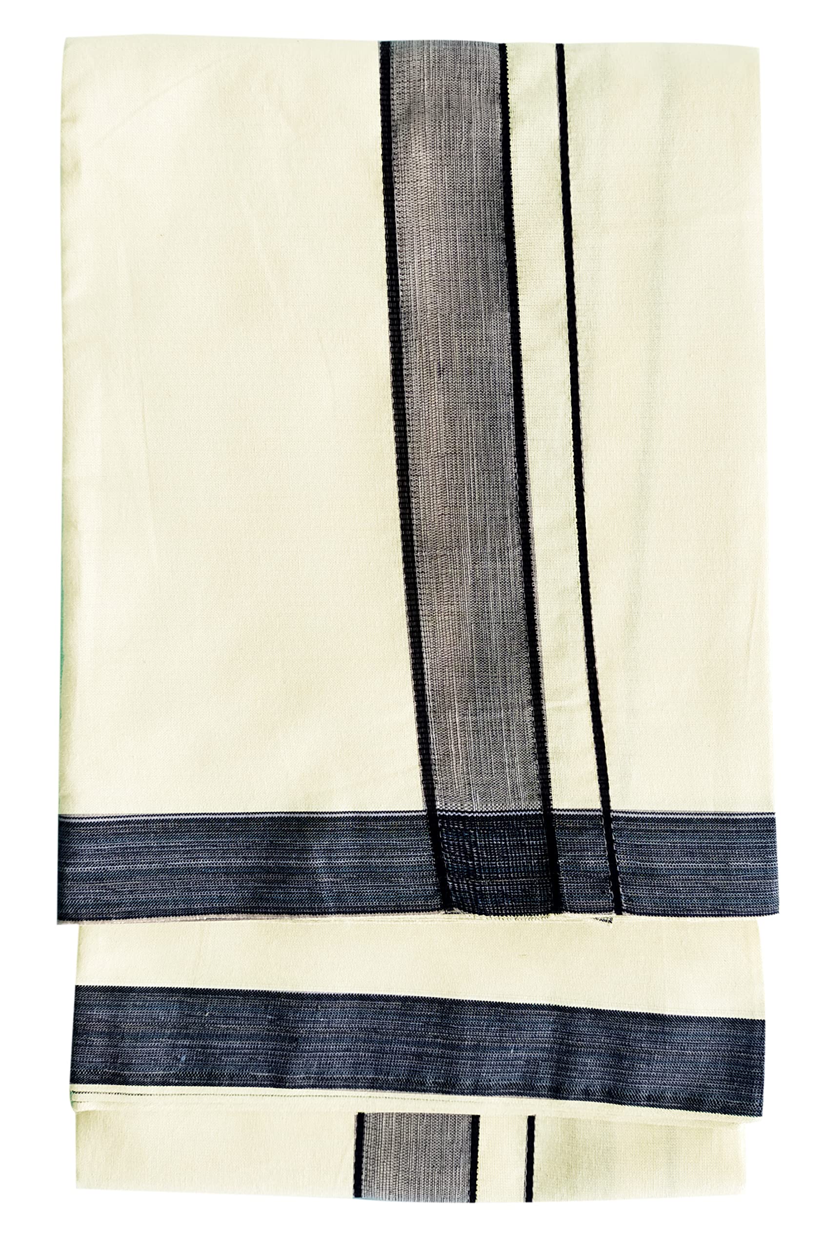 Mens Solid Plain 100% Cotton Color Dhoti 2.00 Meters Single Mundu/Vesti-image-3