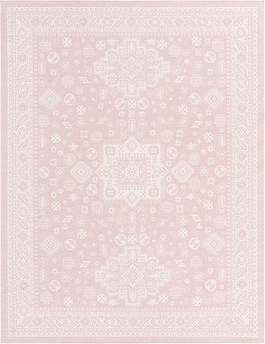 Miniatura 228 de Rugs.com Outdoor Aztec Collection Alfombra – 4 x 6 pies alfombra de tejido plano gris carbón perfecta para salas de estar, grandes comedores, planos