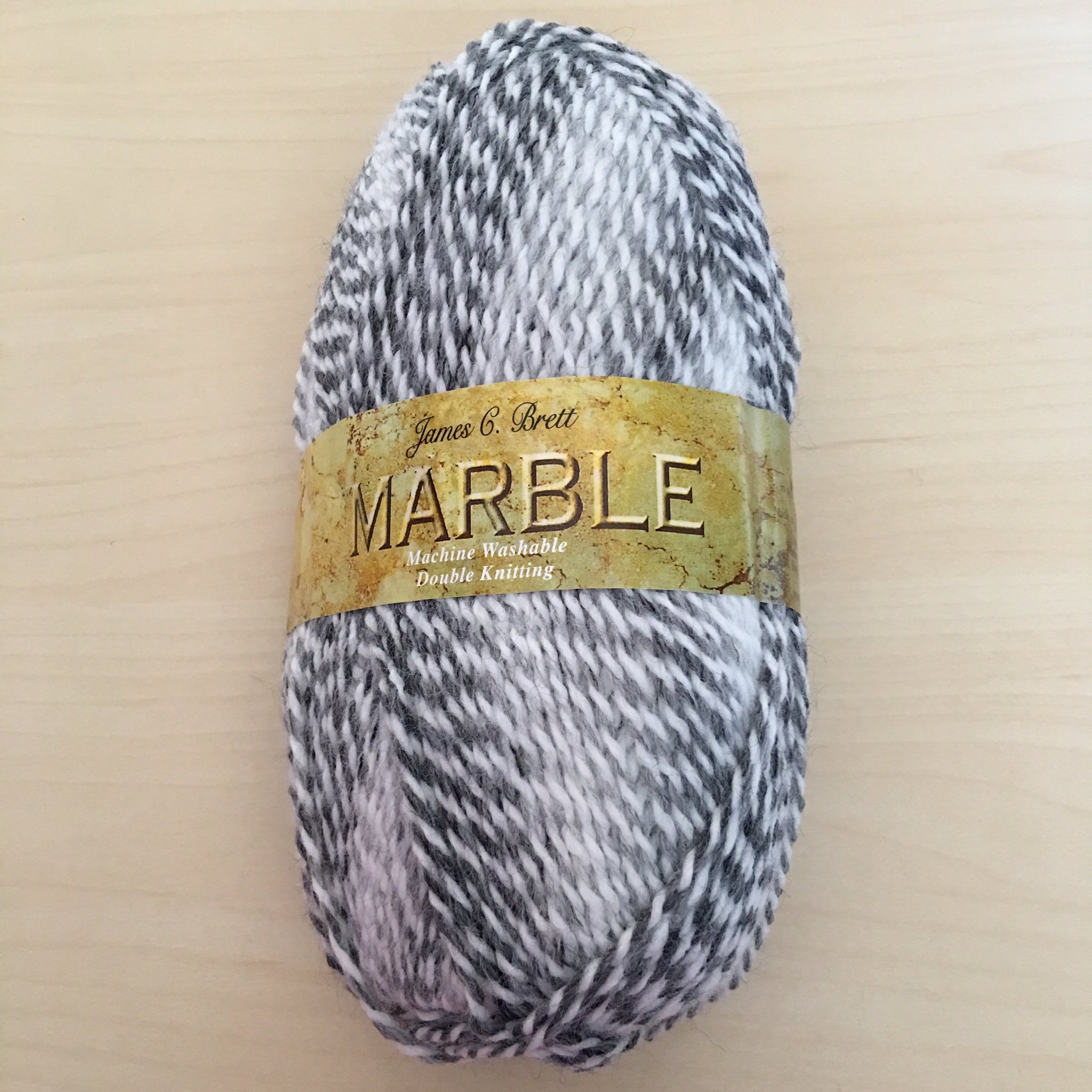 James C. Brett C Marble DK MT1 Black/Grey/White