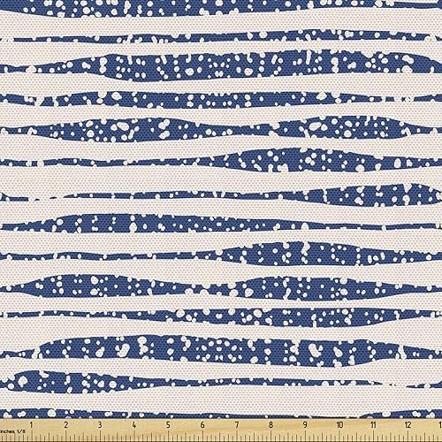 Miniatura 60 de Tela de panda Lunarable de The Yard, diseño de oso asiático con dibujos animados comiendo hojas y ramas, animal silvestre, tela decorativa para