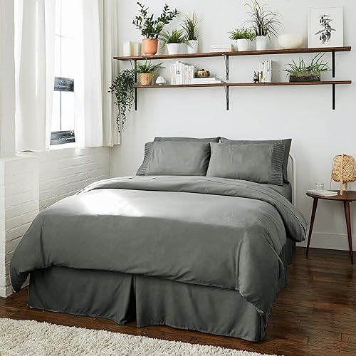 Wyndon Juego de funda de edredón tamaño individual, juego de funda de edredón de 3 piezas con cierre de cremallera, manta con peso de microfibra de