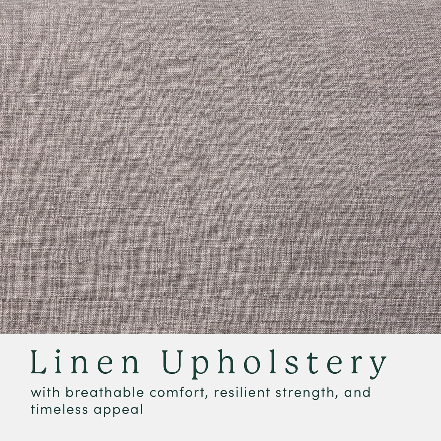 Walker Edison Nash Modern Farmhouse Linen Swivel Accent Chairs, 2-Pack, Dark Grey