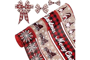 Whaline Red Truck Christmas Ribbon