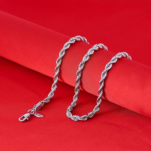Vista 4 de LIFETIME JEWELRY 5mm Chain for Men & Women Diamond Cut Rope Chain for Men & Necklace Chain for Women 16 to 36 Inch Black Gunmetal Stainless Steel