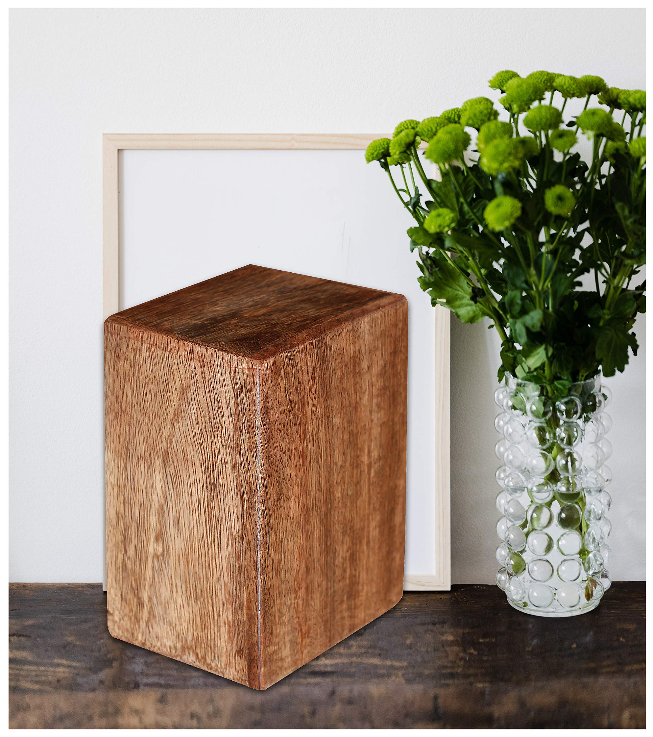 Wood Human Funeral Cremation Urn for Human Ashes Urn Large Size Natural Plain - Honor Your Beloved One,Wooden Urns Hand-Crafted, Wood Memorial Pet Urns for Dogs