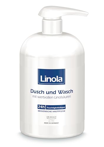 Linola Dusch und Wasch 500 ml im Spender - für trockene oder zu Neurodermitis neigende Haut