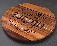 Vista 3 de Personalized Wedding Gift, Lazy Susan, Engraved Wood Gift, Personalized Lazy Susan, Mothers Day gift, Anniversary Gift, Mom Gift, Wife Gift, Lazy