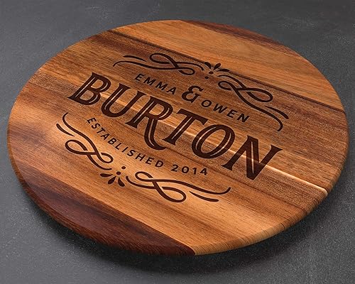 Miniatura 3 de Personalized Wedding Gift, Lazy Susan, Engraved Wood Gift, Personalized Lazy Susan, Mothers Day gift, Anniversary Gift, Mom Gift, Wife Gift, Lazy