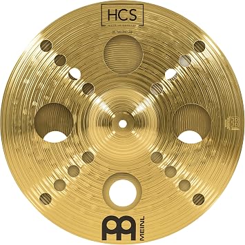 Meinl Cymbals HCS Trash Stack Cymbal 16 inch Video with holes for Drum Set 40,64cm Traditional Finish Brass, Made In Germany HCS16TRS
