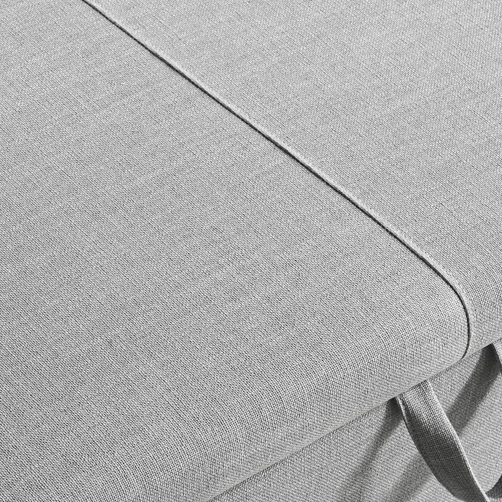 Furniliving Storage Ottoman Bench, Leather Benches End of Bed Bench with Solid Wood Legs Upholstered Ottoman Bench with Storage Indoor Bench for Living Room with Rolled Arm, Entryway, YellowBrown: Grey-1 51-inch