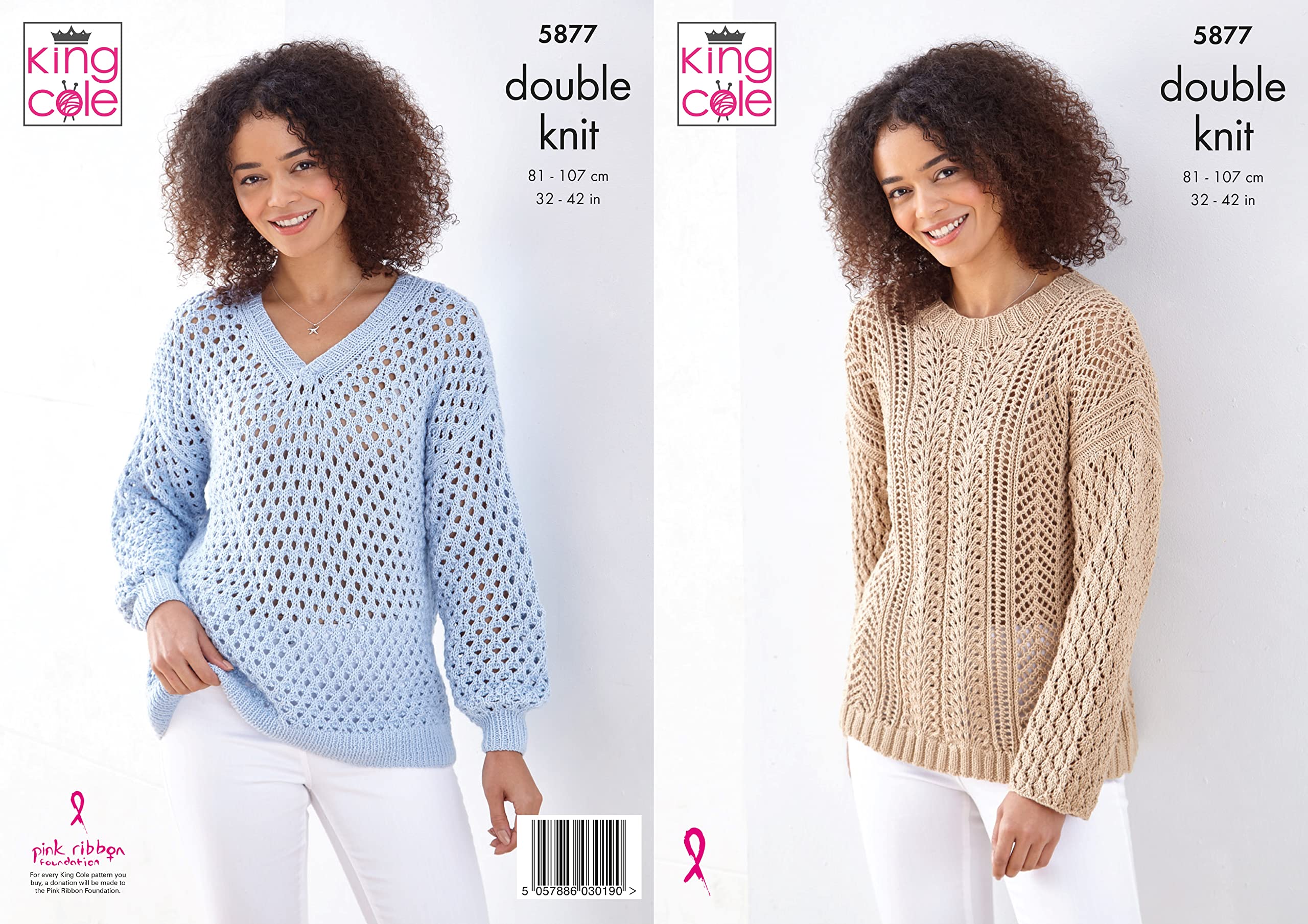 King Cole DK Knitting Pattern - 5877 Women's Sweaters