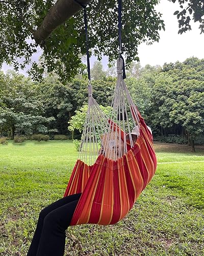 Miniatura 5 de Hammock Chair Hanging Swing Chair for Bedroom-Hammock Swing with Pocket-Max330lbs-Indoor&Outdoor-No Cushions-No Spreader Bar