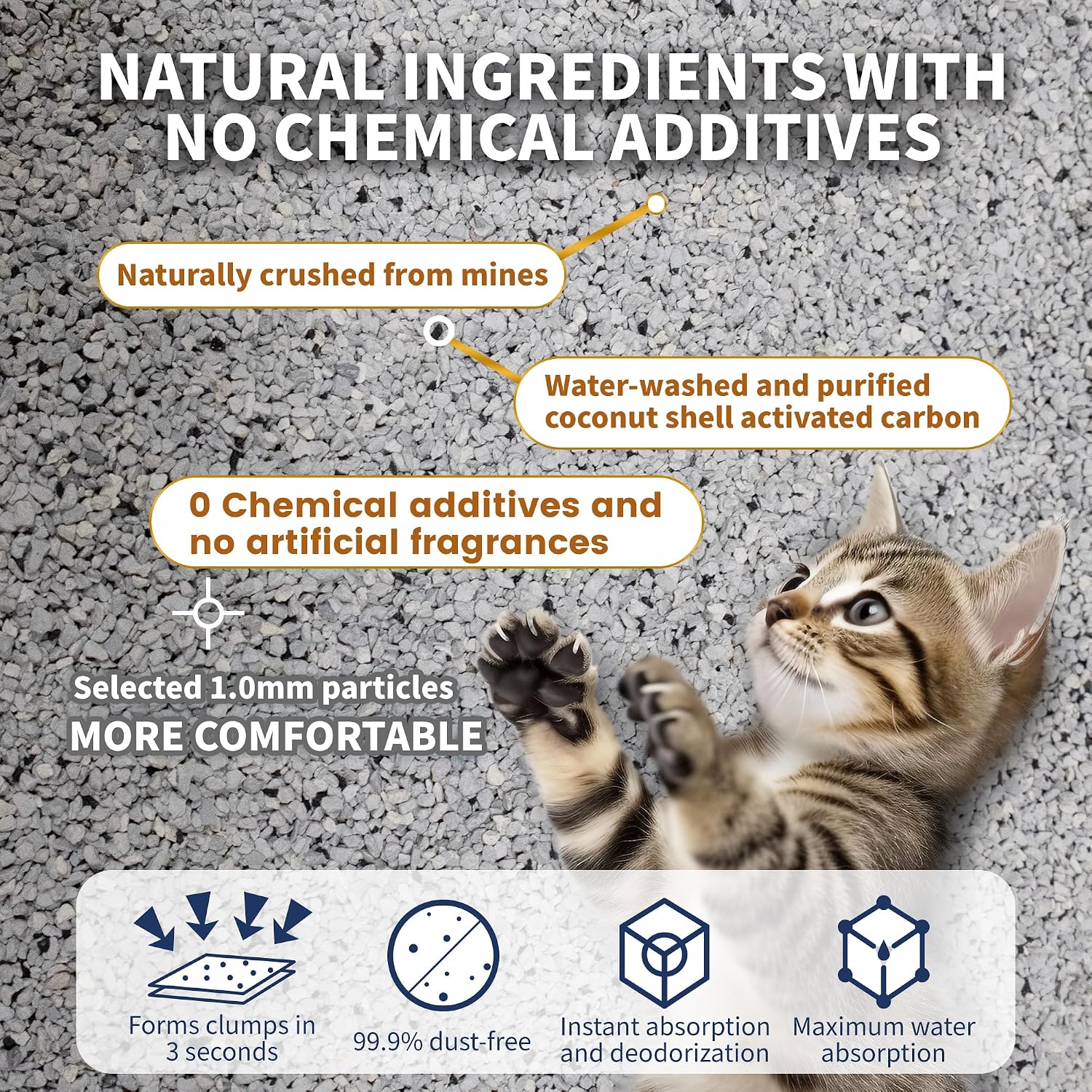 Wisesorb 40lbs Cat Litter, Extreme Odor Control,Naturally nodium bentonite with Activated Carbon