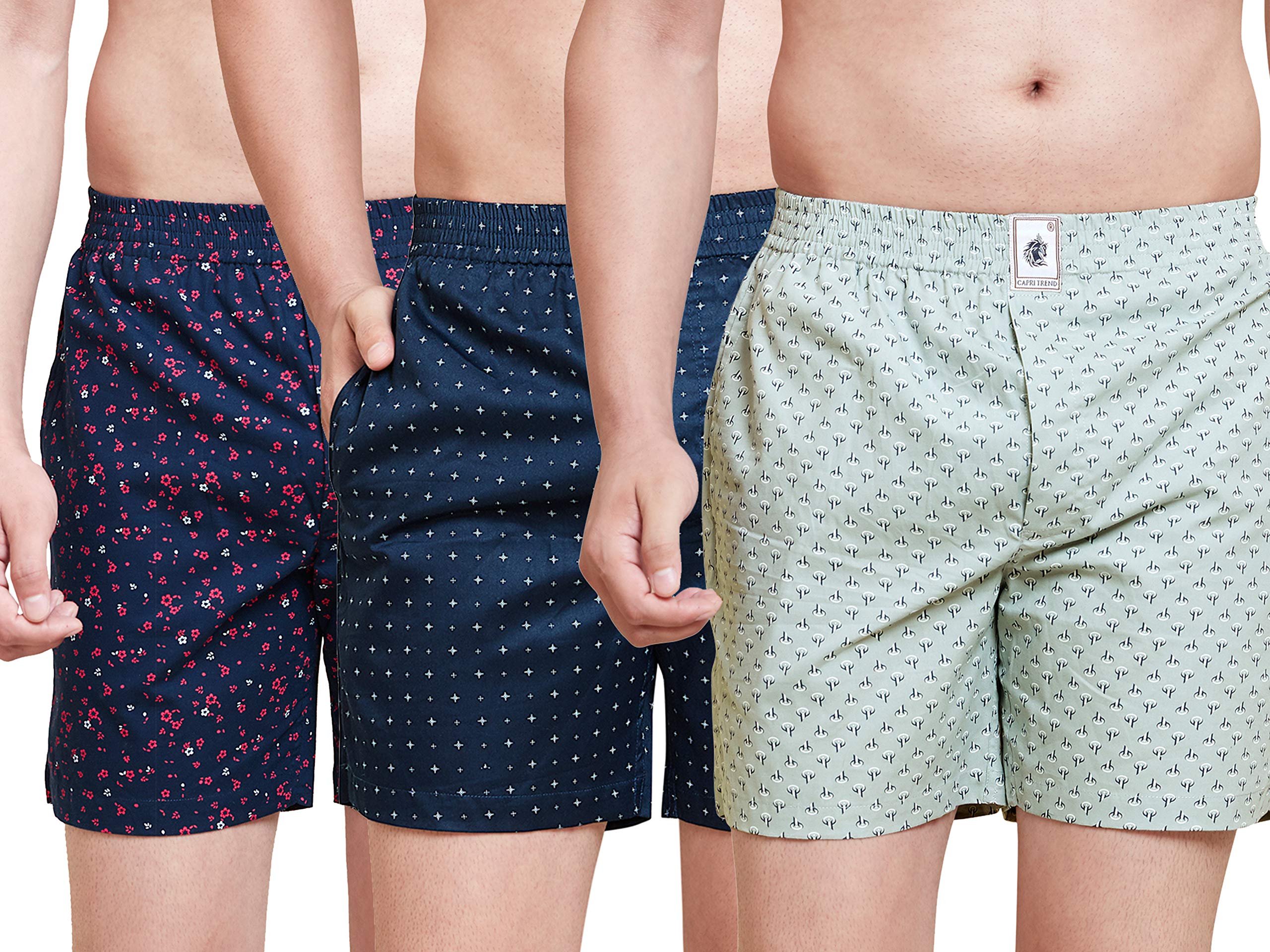 ARIA FABRICS Men's Cotton Printed Boxers
