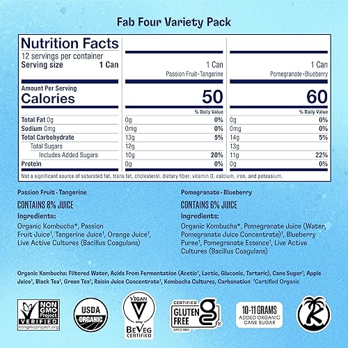 Miniatura 3 de Paquete variado de cuatro sabores fabulosos en latas por Health-Ade
