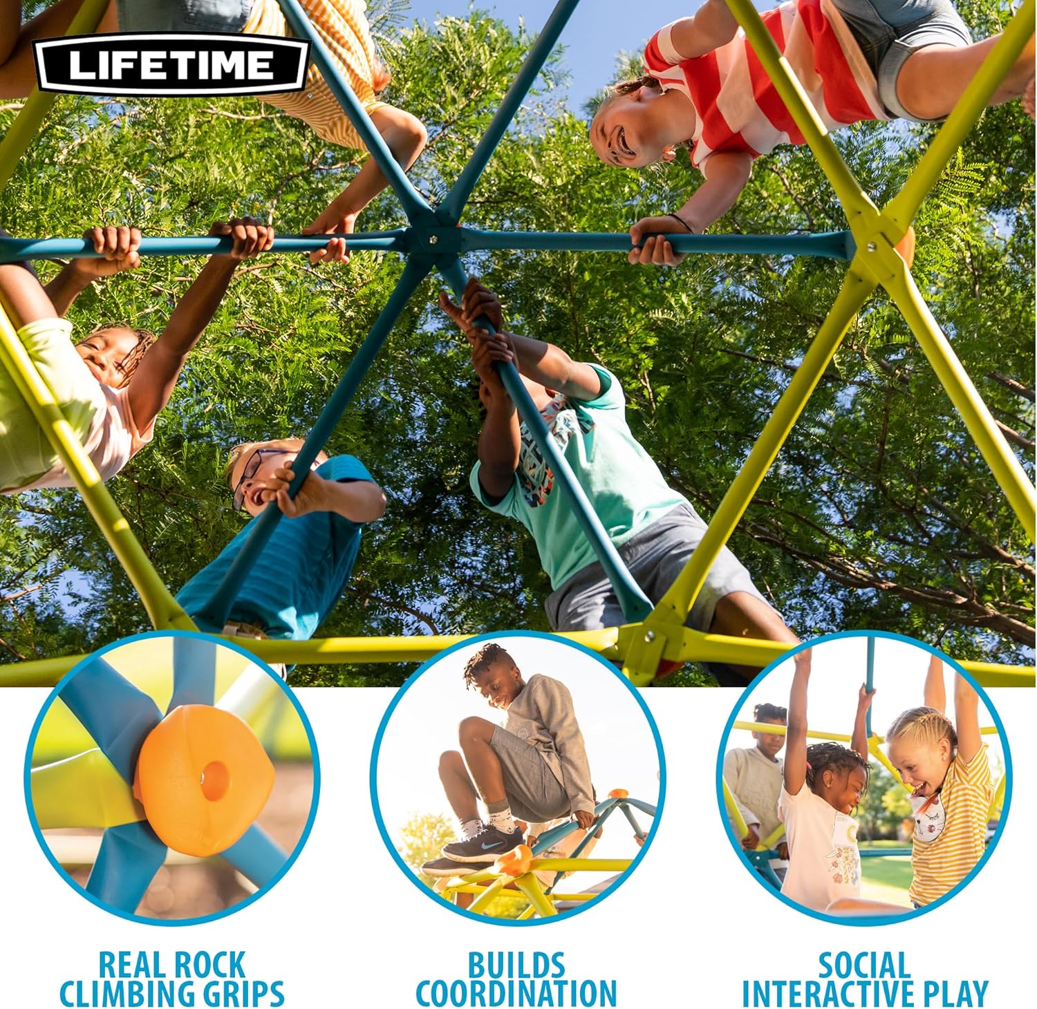 Lifetime 90994 Climbing Tower Jungle Gym, Blue/Green